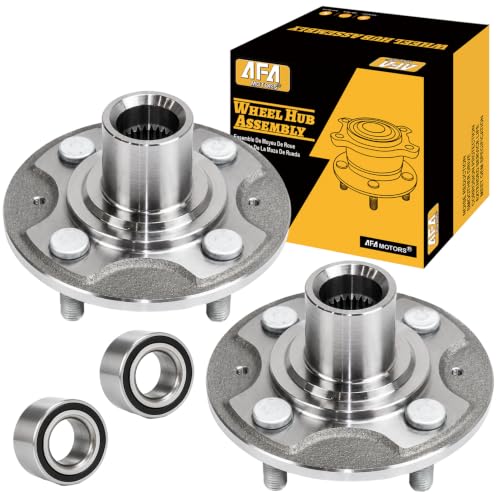 AFA Motors Front Wheel Bearing Hub Assembly Fit 2001 2002 2003 2004 2005 Honda Civic DX GX HX LX, 2004 2005 Honda Civic Value Package, Wheel Bearing w/4 Lugs, Replace 930-456, 510030 (2Pcs) by AFA Motors - Used condition - US$67.09