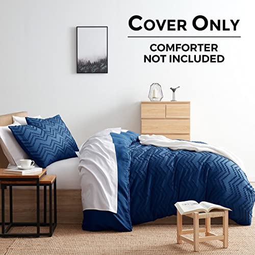Image of Boho Bedding King Duvet Cover Set - 3 Piece Tufted Double Brushed Boho Duvet Cover with Zipper Closure, 104x90 Inches and 2 Pillow Shams