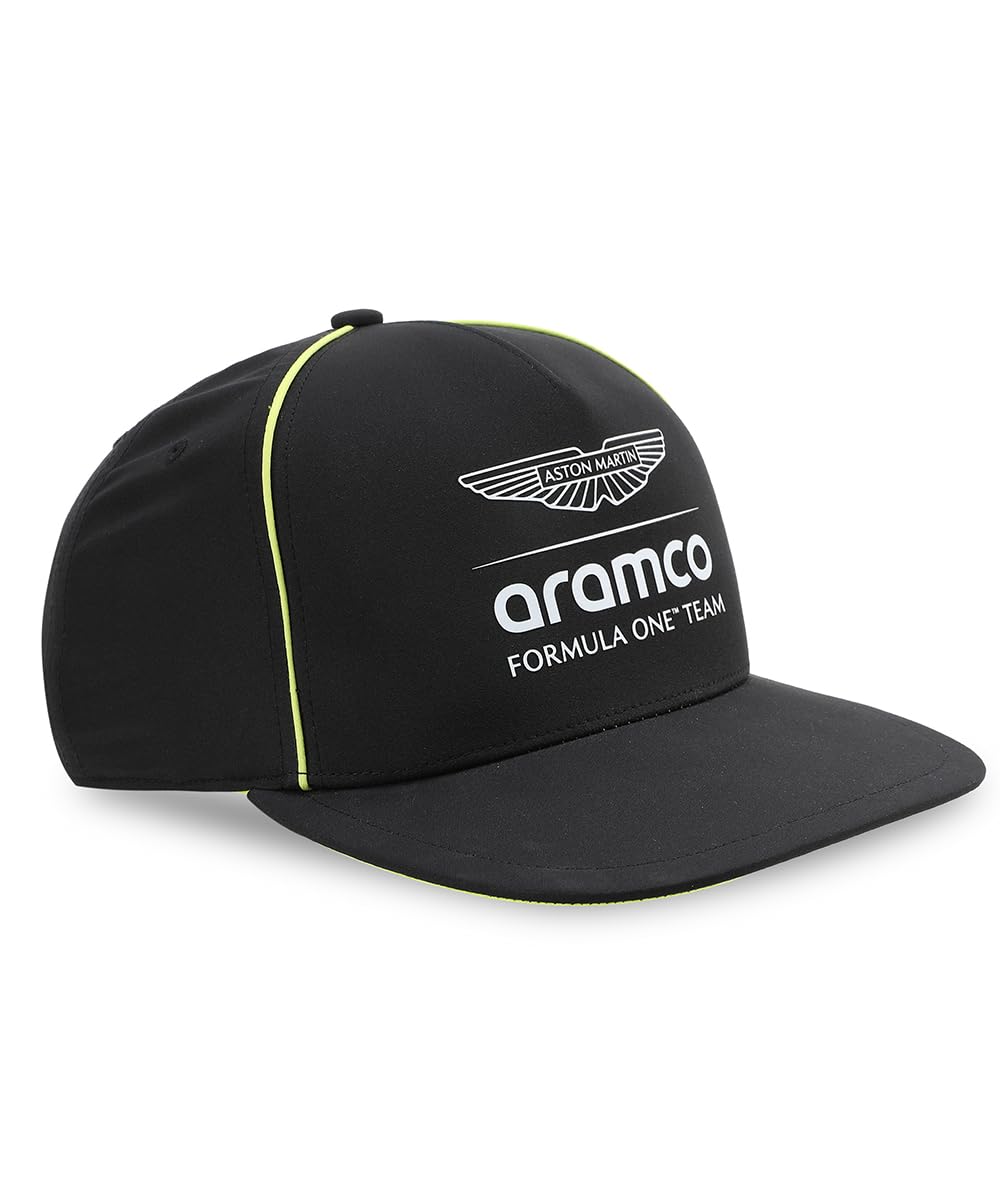PUMA | Aston Martin F1 Flat Brim Logo Print Cap Black-picture-28