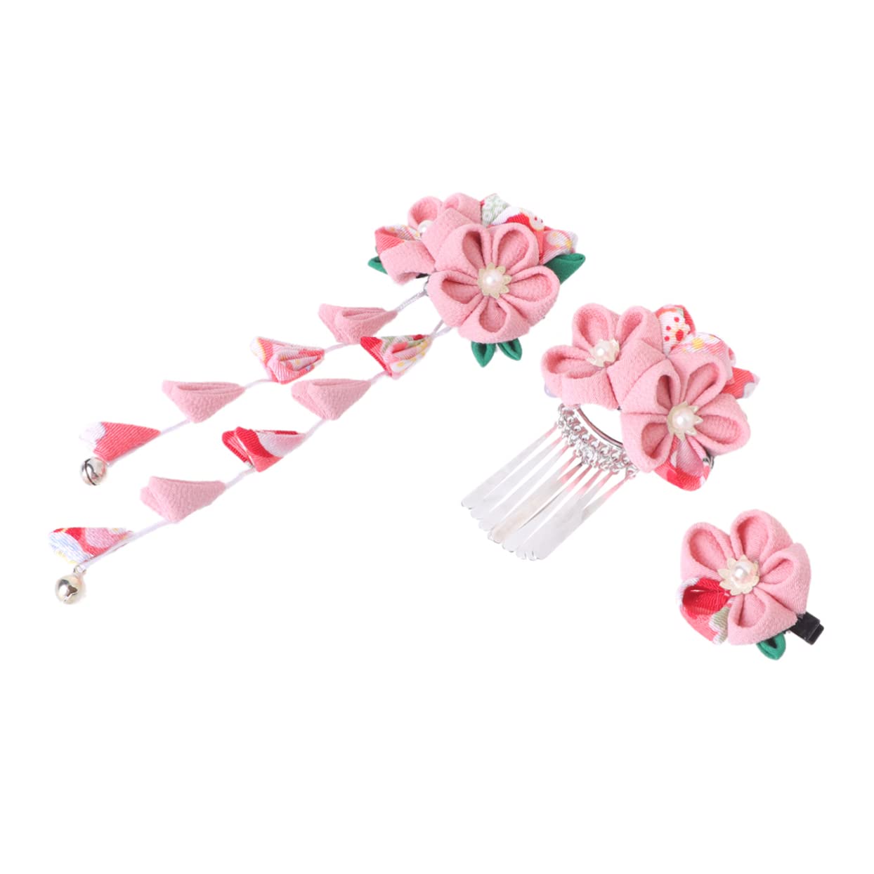 FRCOLOR 3 Set Di Fermagli Per Con Motivo Giapponese Fermagli Laterali Per Da Donna Design Floreale Accessori Per Eleganti Per Le Donne 3 Pezzi*3