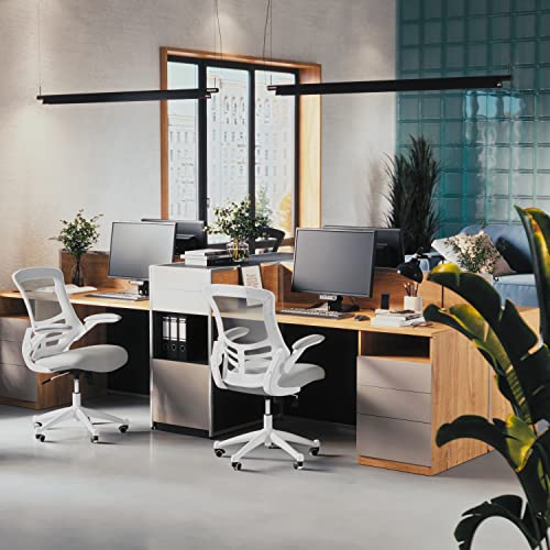 Flash Furniture Kelista Ergonomic Mesh Office Chair – Adjustable Lumbar, Swivel & Flip-Up Armrests - Image 6