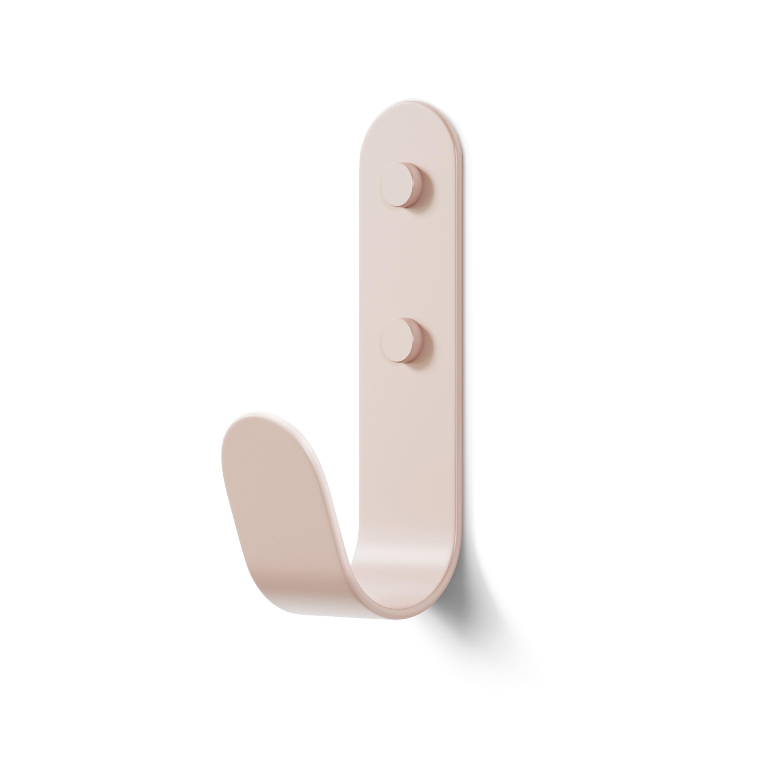 The Hairpin Leg Co. [HLC Metal J Wall Hook. Chunky Modern Playful Coat Hook - [Dusty Pink, Single] — image 1