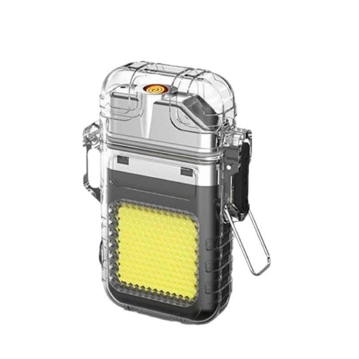 TYAGY Arc Lighter with LED Flashlight, Rechargeable Windproof Waterproof, Double USB, Flameless Transparent Design