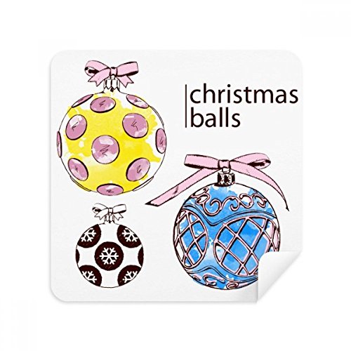 Chiffon de nettoyage en daim pour lunettes et écran motif bonbon de Noël 2 pièces