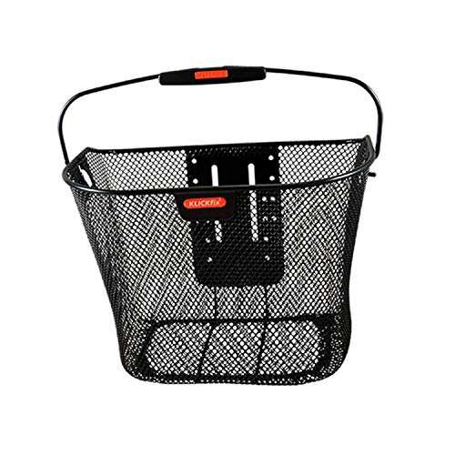 KLICKfix Farradtasche Uni Korb, Feinma. Schwarz Lenkerkorb, 33 x 26 x 25cm