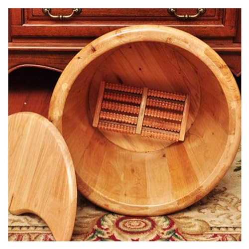 Tina de madera para pies con rodillos masajeadores miniatura 3