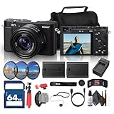 Sony RX1R III Full-Frame Compact Camera – 35mm Lens, 4K Video, Fast Hybrid AF, Pro-Grade Lightweight ForTravel & Street (DSCRX1RM3) + 64GB Card + NP-FW50 Battery + Filter Kit + More