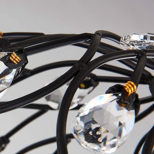 Plafonnage retro en branches et cristal pour table de bar - 6