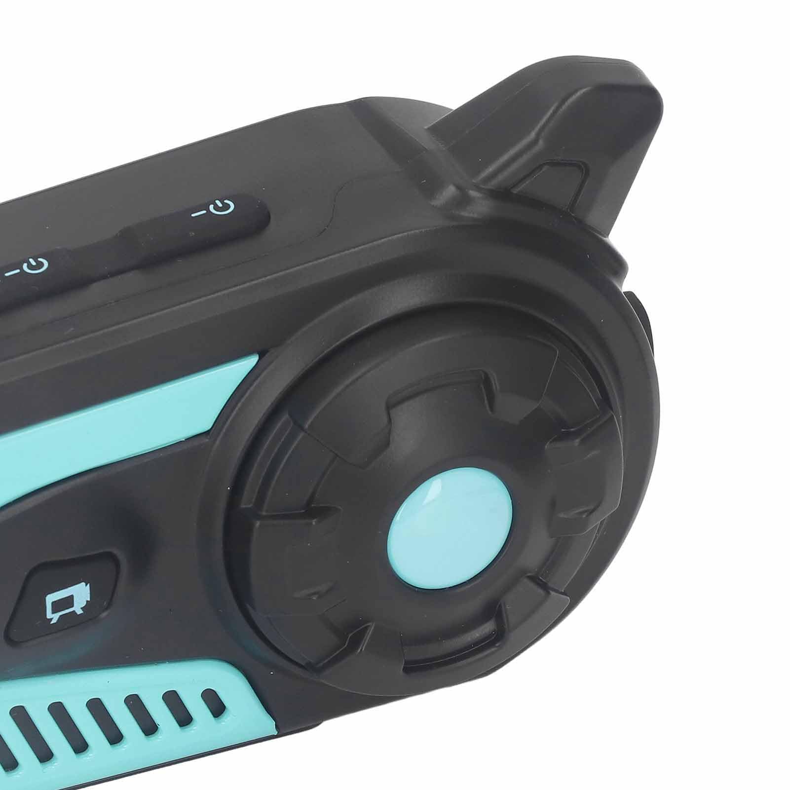 Zestaw Słuchawkowy Bluetooth do Kasku Motocyklowego, Wodoodporny Obiektyw Szerokokątny 130 Stopni Zestaw Słuchawkowy z Interkomem do Kasku z kamerą 2K HD, Połączenia Bluetooth