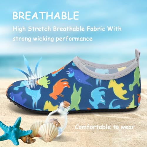 Image of ANLUKE Kids Boys Girls Water Shoes Barefoot Aqua Socks Fast Dry Beach Swim Outdoor Sports Shoes for Toddler