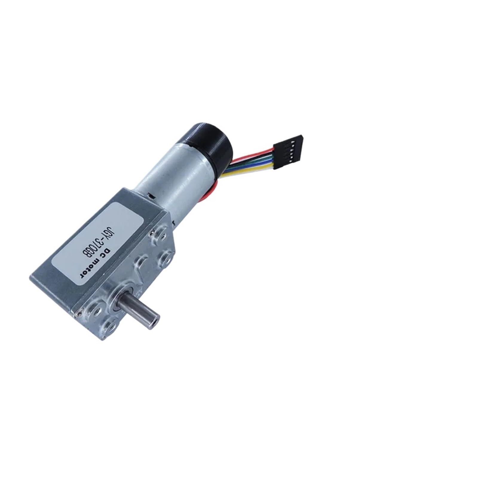 Motores con codificadores Reductor de engranajes CC de tornillo sin fin JGY-370GB, 12 V, codificador Hall de baja velocidad, cubierta a prueba de polvo, codificador de motor, motor reversible con auto