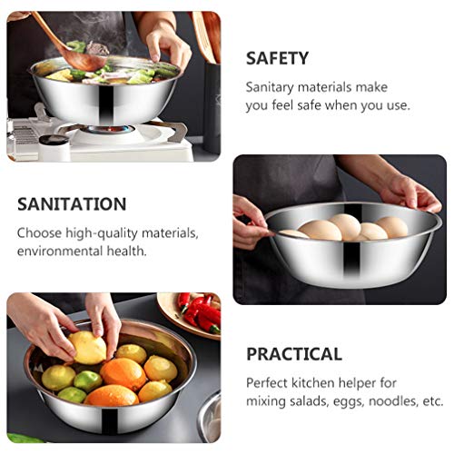 Conjunto de tigelas de cozinha de aço inoxidável Cabilock com 2 peças de tigelas de cozinha para nin