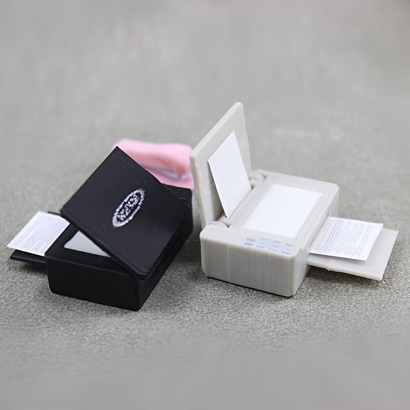 1:12 Mini Dollhouse Accessories Office Supplies Set Which Including 2 Print Models Miniaure Scene Model for Dollhouse Decor and Dollhouse Furniture.(2 Colors) - Image 4