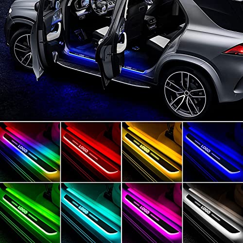 Personalizzazione personalizzata: è possibile utilizzare il logo (testo o logo auto, inglese, numeri) sulla soglia della porta a LED per auto, come ad esempio: come personalizzare un nome o il proprio marchio o testo preferito.