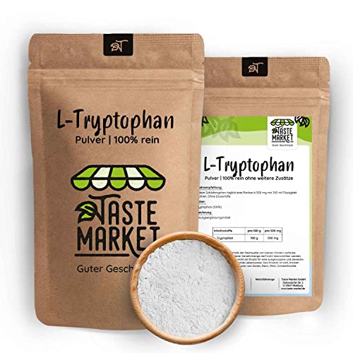100 g L-Tryptophan 500 mg | Pulver | Aminosäure | 100% rein | Schlafen | Sport