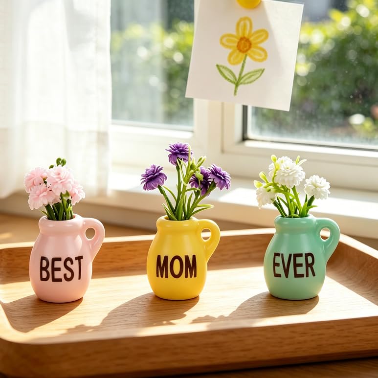 Imanes Decorativos de Cerámica Forma Florero 3 Pzas miniatura 7