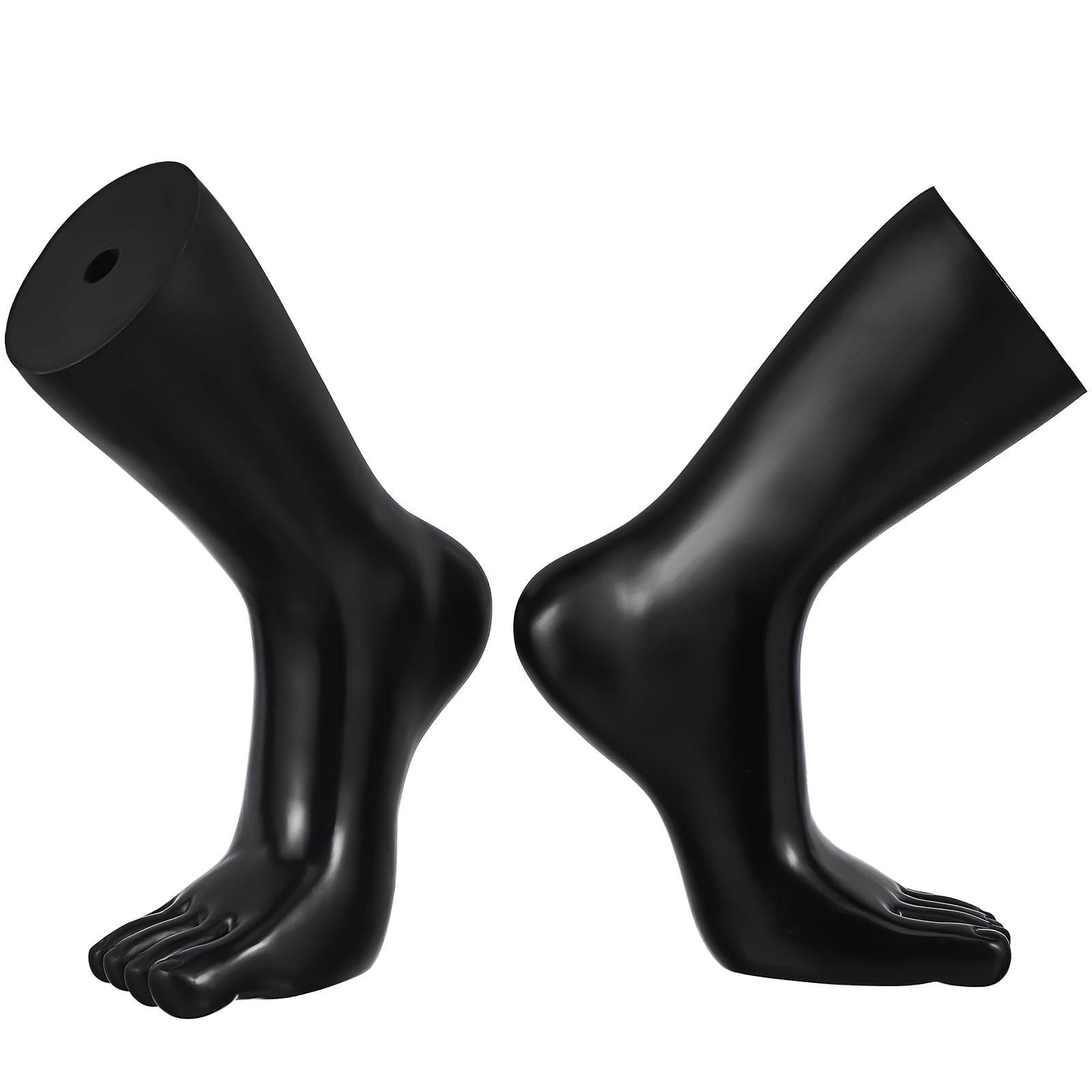 iplusmile 2 Stück Fußmodell Mannequin Sockendisplay: Fußmodell Schaufensterpuppe - Realistische Fußpuppe Für Socken Schuhe Fußkettchen Präsentation Ständer