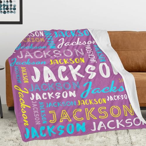 Personalized Name Blanket Customized Baby Blankets for Girls Boys Adults Monogrammed Blankets and Throws Christmas Birthday Mothers Fathers Valentines Day Gift
