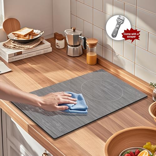 Image of Karinear 2 Burner Electric Cooktop 110V, 12 Inch Countertop & Built-in Electric Stove Top, Plug-in Ceramic Cooktop with Child Safety Lock, Timer, Pause, Smooth Glass Surface with Beautiful Pattern(B)
