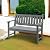 ACUEL HDPE Outdoor Bench Patio Seating 800 Lbs Capacity, Weathered Gray