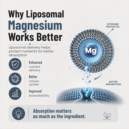 Image of LipoMax Liposomal Magnesium Glycinate Supplement 440mg With Vitamin D3 & B12 | Magnesium Tablets For Muscle Relaxation, Sleep Support & Nerve Health - 60 Veg Tablets