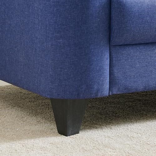 Image of Home Centre | Helios Phantom Fabric 3-Seater Sofa | Sofa for Living Room | Solid Wood | Blue | 1 Year Warranty