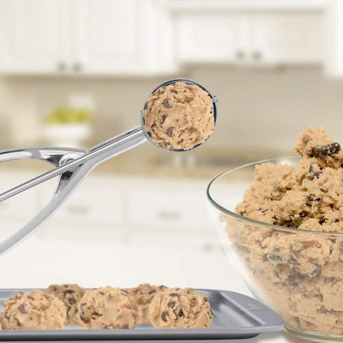 Jenaluca Cookie Scoop Set - Cookie Scoops for Baking - ProfessionaI Heavy Duty 18/8 Stainless Steel Cookie Scoop, lce Cream Scooper, Melon Baller in 3 Versatile Sizes - Small Medium Large - Gift Box - Thumbnail 6
