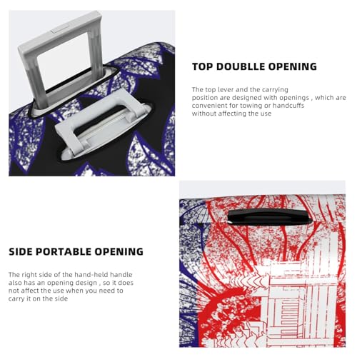 Travel Luggage Cover Vintage Sunflower Cambodia Cambodian Flag Fashion Washable Baggage Suitcase Protector Fit For Luggage Medium4