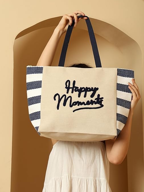 Image of ASIAN Tote Bag for Women | Stylish Office bag & Canvas Travel Handbag | Shopper and Shoulder Bag Lightweight Handbag with Multi Compartment | Travel, Office, Gym & Daily Use