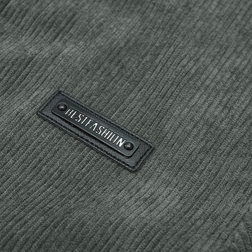 Men's Casual Corduroy Jacket Fall Winter Lightweight Full Zip Up Vintage Jackets Stand Collared Bomber Jacket Coat3