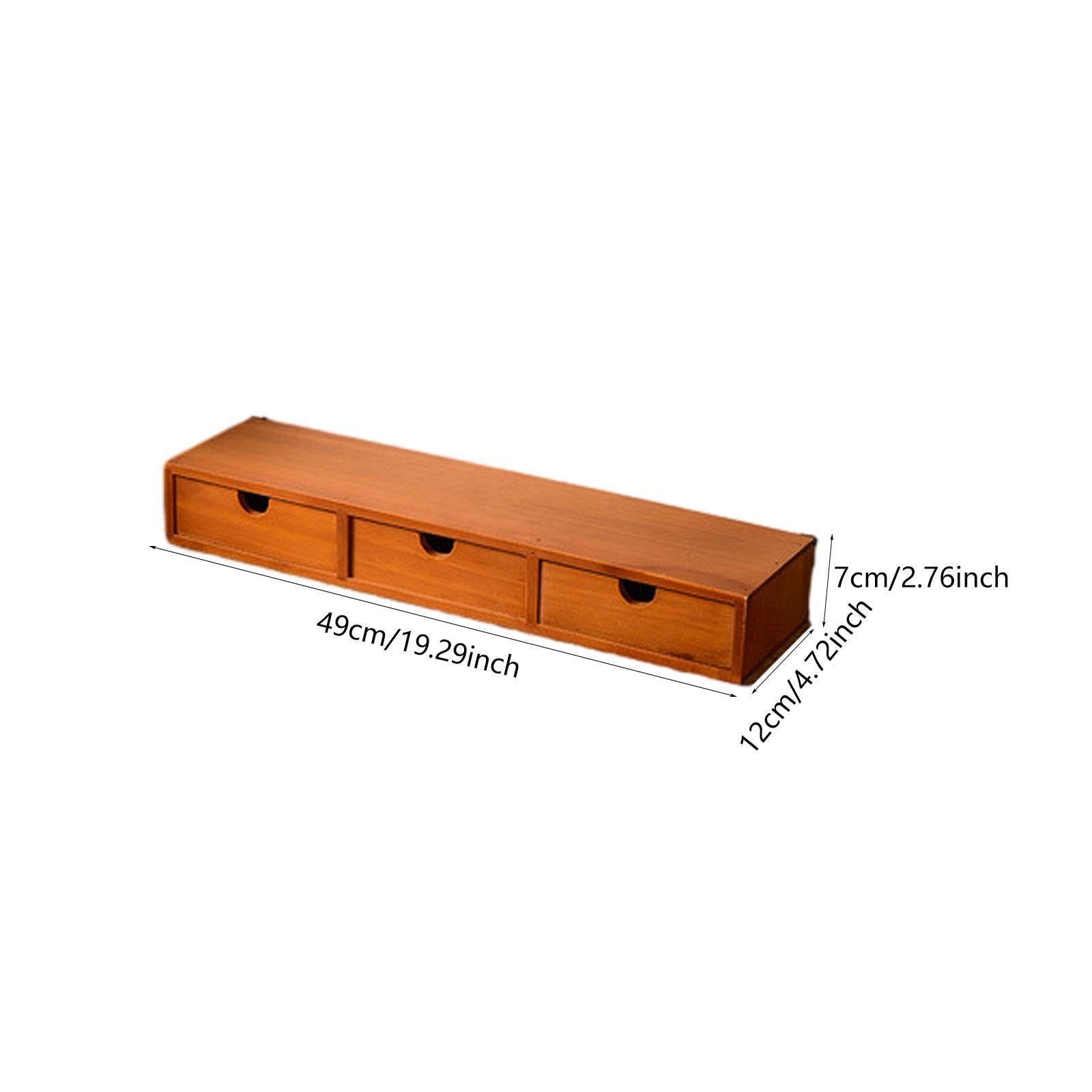 BNF® Desk Organizer with Drawer Coffee Pod Holder Organization Wooden Storage Box 49cmx12cmx7cm|Home & Garden |Household Supplies & Cleaning|Home Organization|Storage Boxes 3