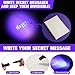 Tegeme 24 Invisible Ink Marker Set 8 Invisible Ink Pen 8 Mini UV Flashlight 8 Magnifying Glasses Blacklight Markers for Halloween Christmas Detective Kit Escape Room Prizes Gift Party Favors
