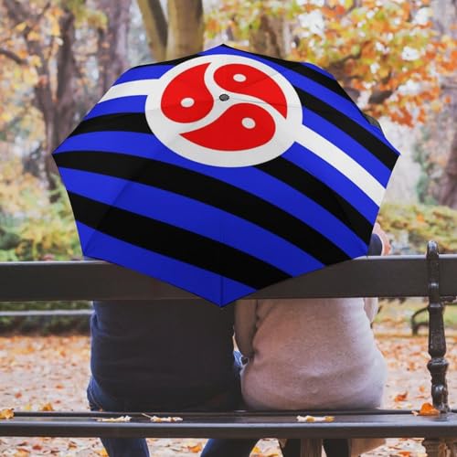 Paraguas de viaje BDSM plegable y ligero con estampado resistente a la intemperie 5