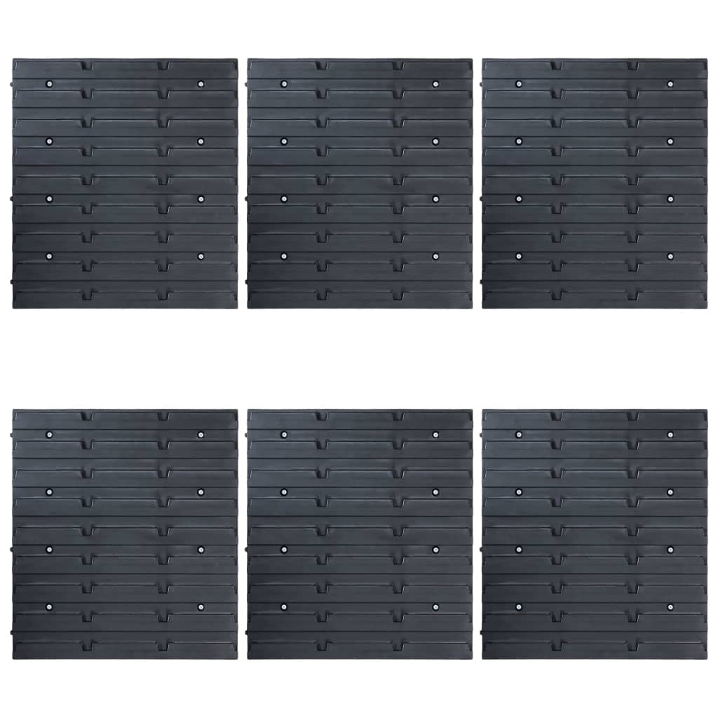 vidaXL Kit de Bacs de Stockage avec Panneaux Muraux 96 pcs Bac de Rangement Boîte à Outils Vis Clous Ecrous Douilles Atelier Garage Bleu