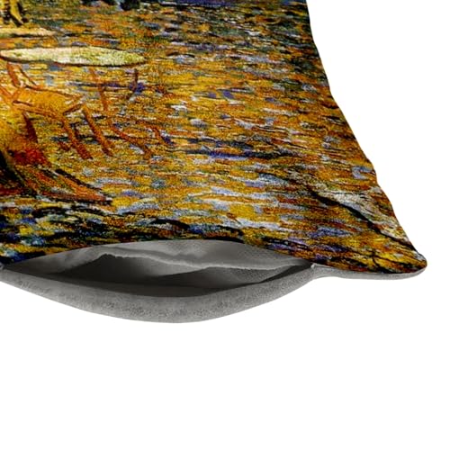Coussin Van Gogh Terrasse du café au design similicuir blanc - 4