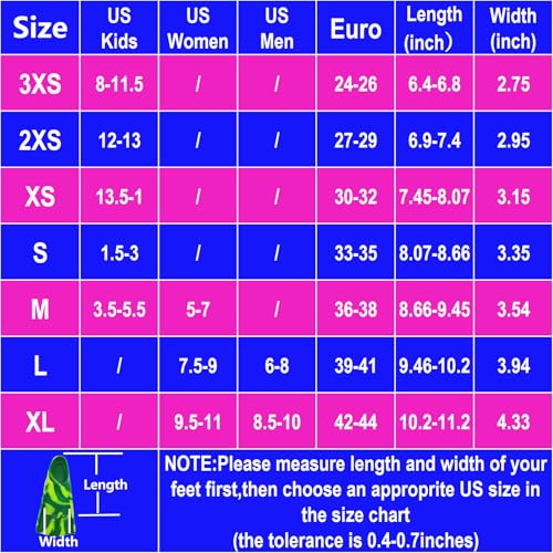 Image of Kids Swim Fins,Comfortable Silicone Flippers for Swimming and Diving,Size Suitable Beginners Kids Girls Boys Adults (Large, DreamForest)