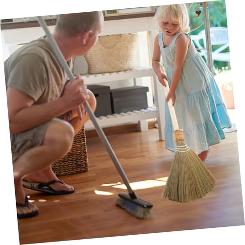 KICHOUSE Kleiner Kinderbesen aus Stroh mit Holzgriff Leichter und Dekorativer Kehrbesen für Wohnzimmer und Garage Weiche Bambusborsten Schonen Boden – Bild 6