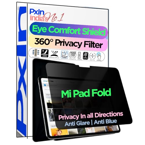 Image of PxIn Tablet Privacy Screen Guard compatible with Mi Pad Fold | No.1 | Anti Glare | Anti Blue Light | Anti UV | 4 Way Privacy Filter | 360 Privacy | Eye Protect