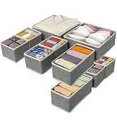 Criusia Organizer Per Cassetti, Confezione Da 8 Divisori Pieghevoli In Tessuto Non Tessuto, Per Biancheria Intima, Calze, Sciarpe, Cravatte E Accessori, Bianco