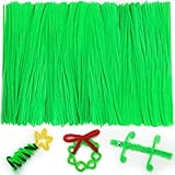 Iooleem 200pcs Green Pipe Cleaners, Chenille Stems, Pipe Cleaners for Crafts, Pipe Cleaner Crafts, Art and Craft Supplies.