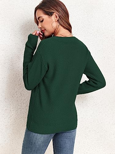 ZAFUL Women Crewneck Sweater Casual Long Sleeve Loose Knit Pullover Tops4