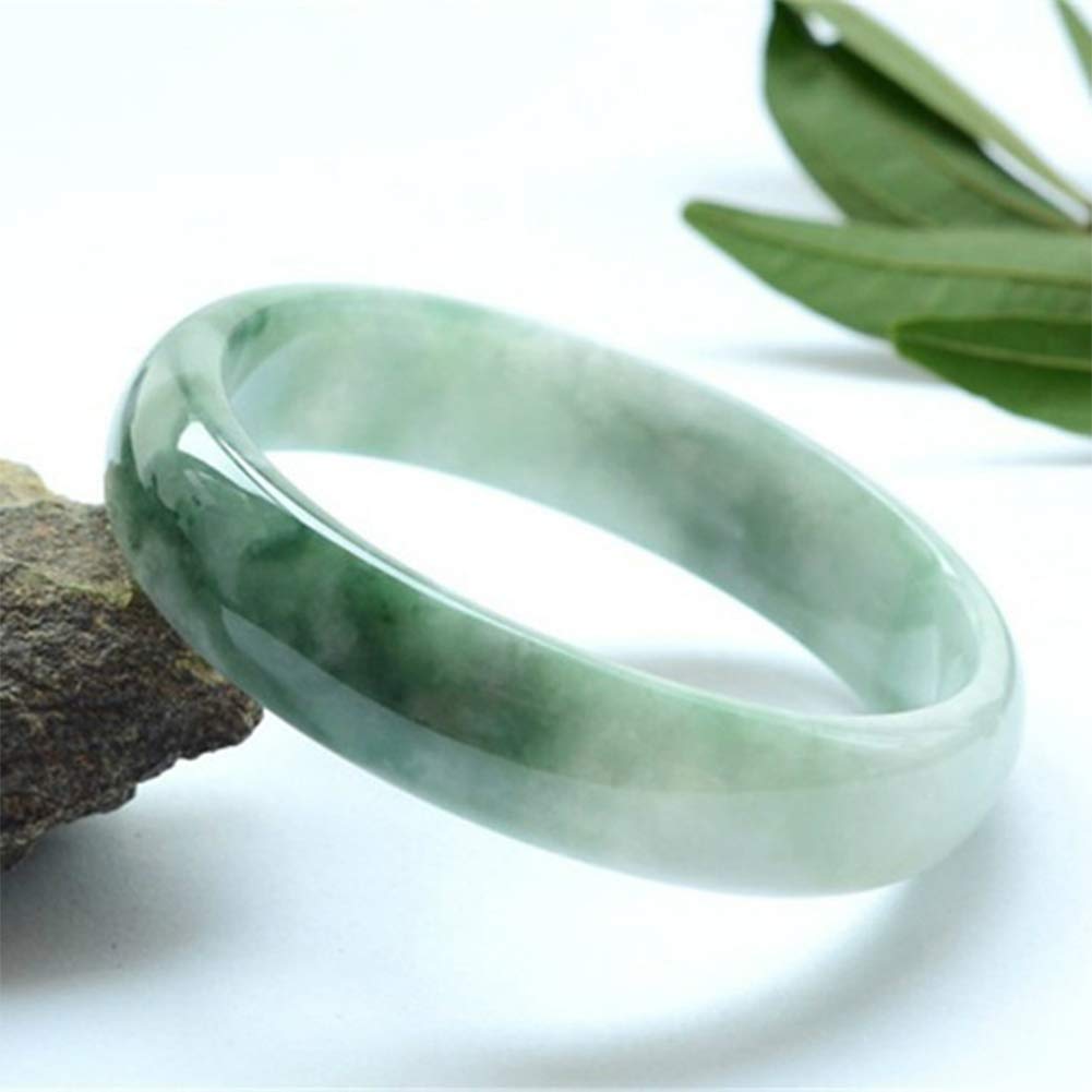 AKT Brazalete de Jade Natural Pulsera Esmeralda Mujer Encanto Joyería de Moda Amuleto de la Suerte de Lady Girl Tallado a Mano