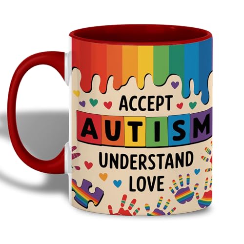 Taza de cerámica para conciencia del autismo 11 onzas miniatura 1