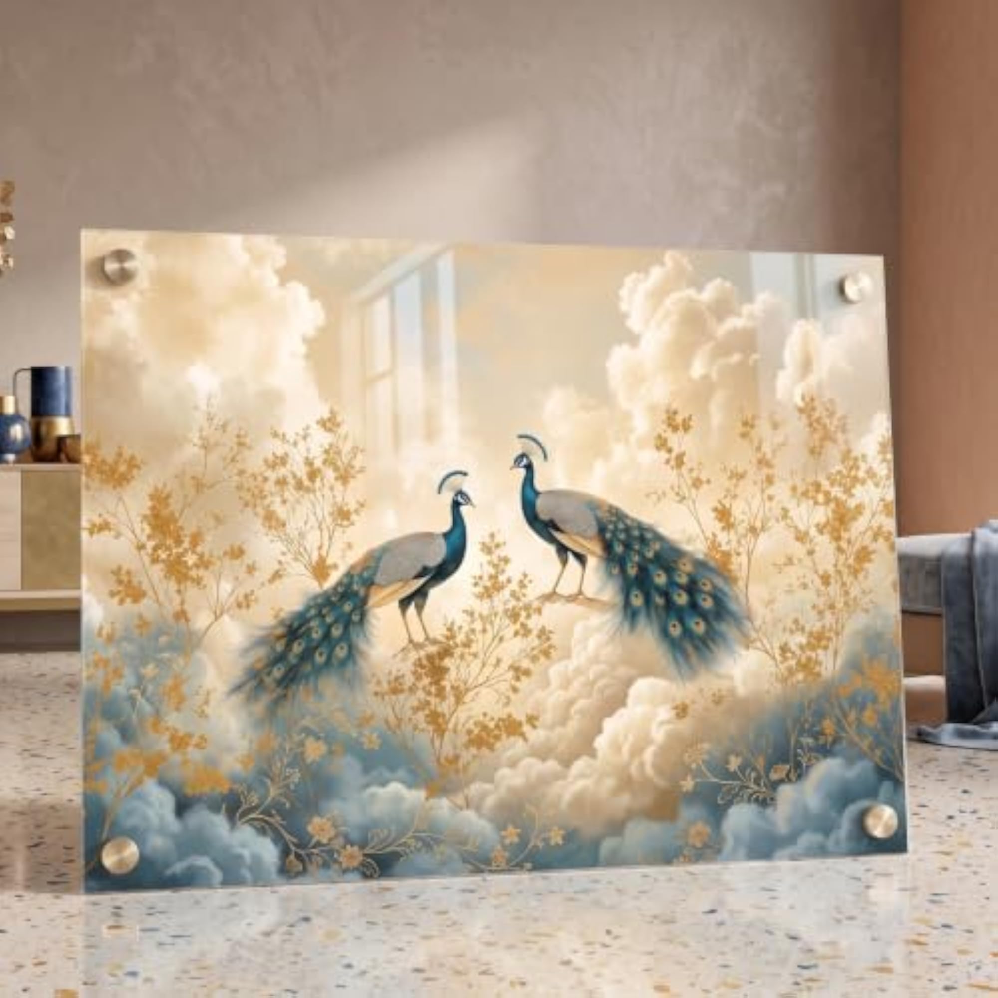 Royal Peacock Pair Wall Art