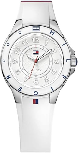 Tommy Hilfiger 1781271Reloj de mujer de acero Inoxidable con correa de silicona blanca