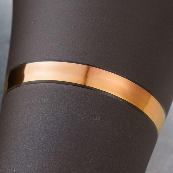 Made in Japan Ceramic Pair Cups – 2×11.2oz Matte Black Cups with Gold & Silver Ring Design | Gift Boxed | Japanese Tea, Sake, Coffee | Wedding, Birthday, Holiday Gift