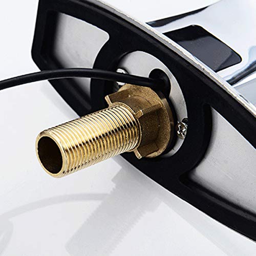 Image of BATH GURU Brass Touchless Sensor Bathroom Sink Faucet Tap, Silver, Chrome finish