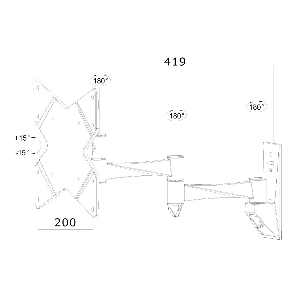 NewStar FPMA-W835 Supporto da parete per monitor TV nero 20kg