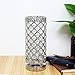 Seaside village Crystal Table Lamp Touch Control Dimmable Accent Desk Lamp Bedside Modern Table Light with Silver Lamp Shade Night Light Fixture for Living Room Bedroom Kitchen