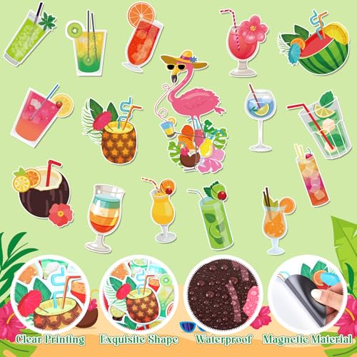 12 imanes decorativos tropicales con flamencos para verano miniatura 6